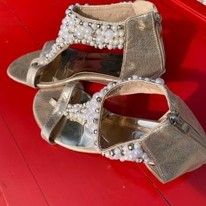 Pearl/Gold Sandals